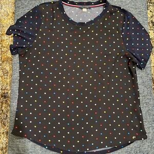 Tommy Hilfiger Navy Polka Dot Tee with Multicolor Dots